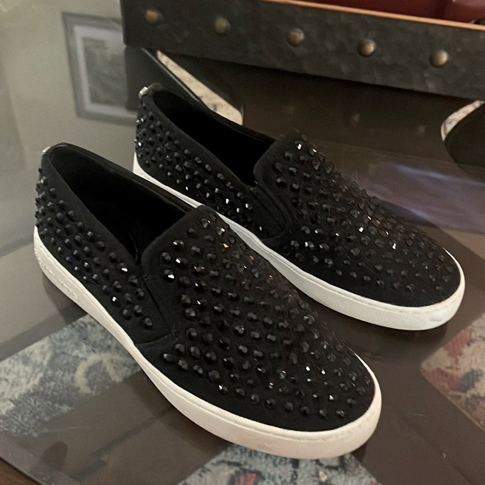 Michael Kors Black Studded Sneakers